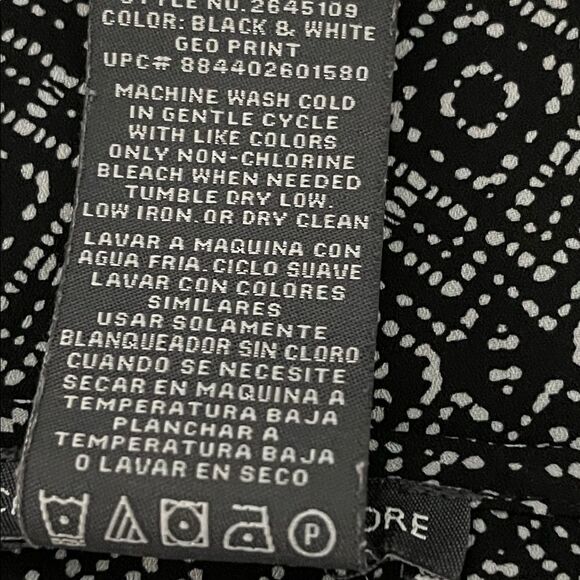 Chelsea & Theodore V-Neck Crossover Design Aztec Print Blouse Top L - Picture 5 of 5